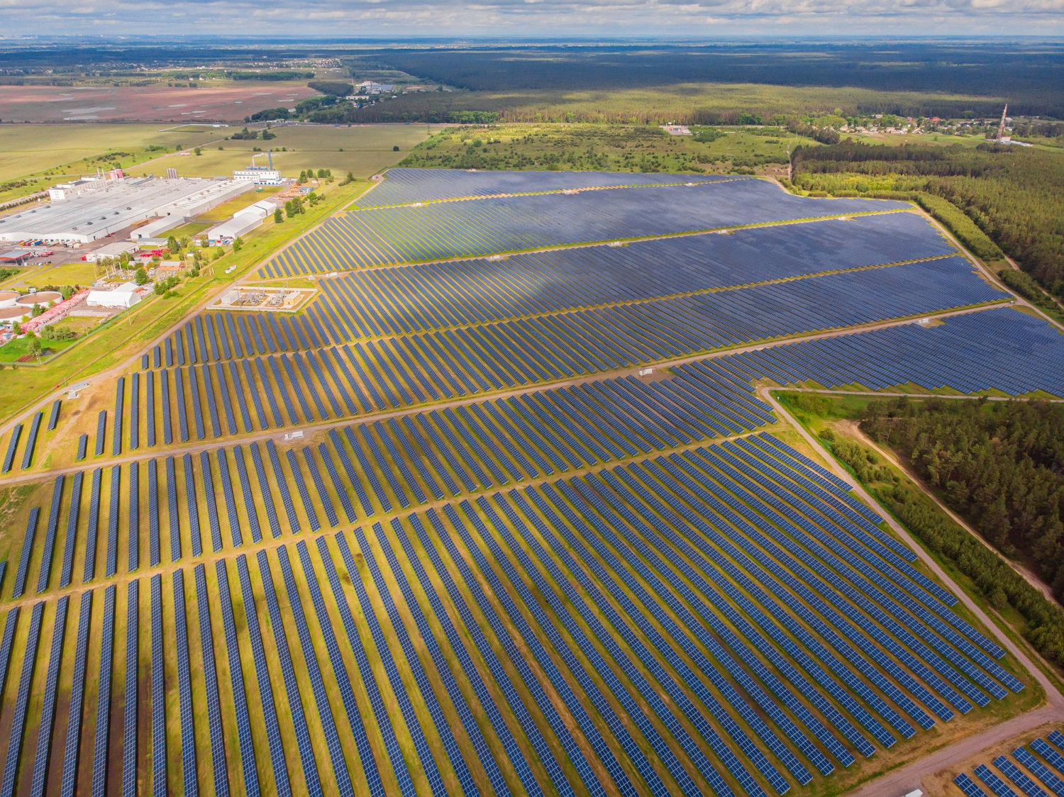solar power plant field aerial view solar panels 1